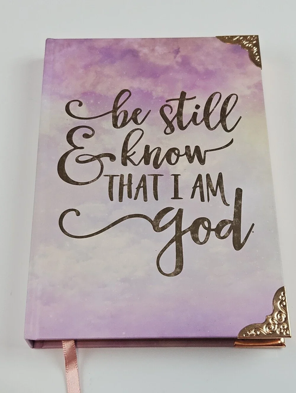 Be Still and Know That I Am God Hardcover Christian Journal Devotional Ribbon